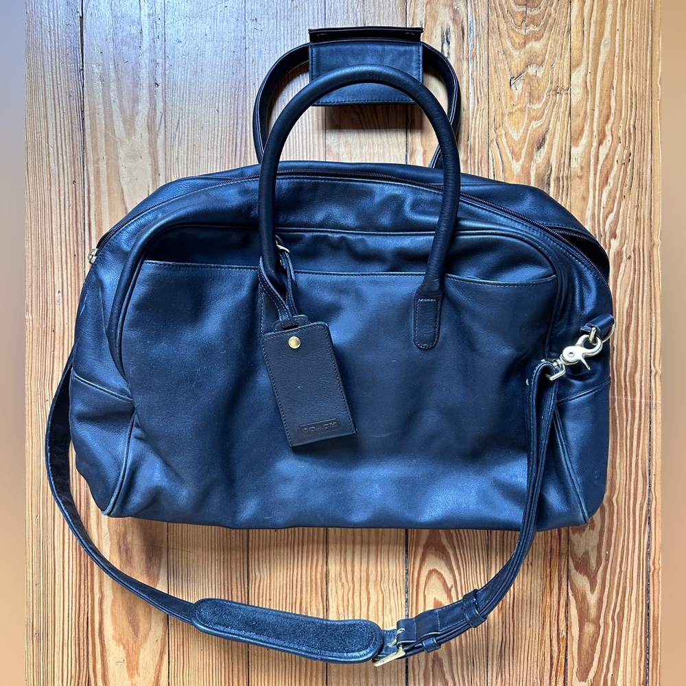 Vintage Coach Leather Weekender Duffel “Boston” Bag